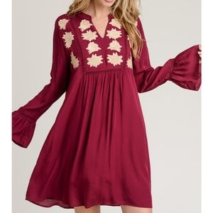 NWT Dress with bell sleeves